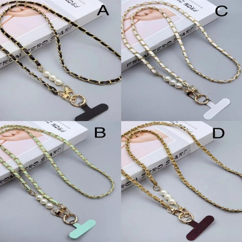 Universal Cell Phone Lanyard with Pearl Decoration x1