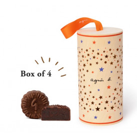 [Pre-order]Agnes b Cafe Chocolate Obsessions Chocolate Custard Mooncake 4 pieces with Agnes b Starlight Lantern 1 piece