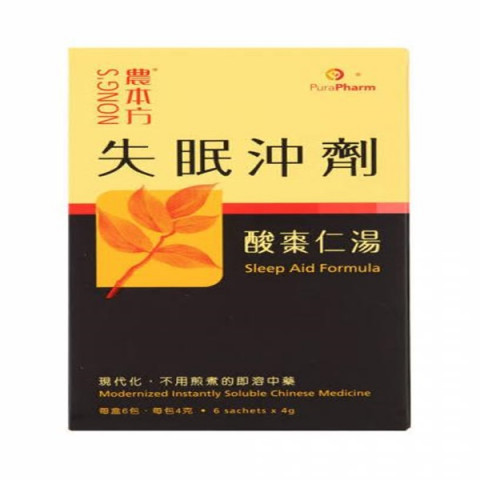 Nong's Sleep Aid Formula Suan Zao Ren Tang 4g x 6 sachets