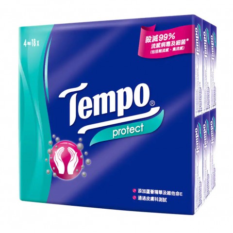 ＴＥＭＰＯ（テンポ）　ポケットティッシュ　抗菌　１８個パック