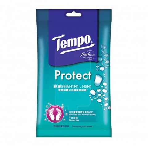 Tempo Protect Wet Wipes 10 Pieces