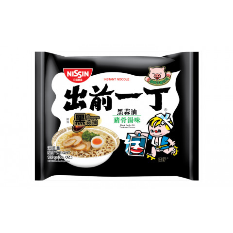 Nissin Demae Iccho Instant Noodle Black Garlic Oil Tonkotsu  Flavour 100g x 9 packs