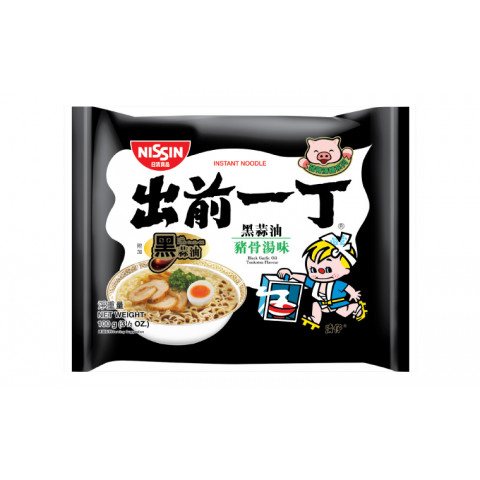 日清　即席麺　出前一丁　黒ニンニク豚骨スープ　１００ｇ × ９袋