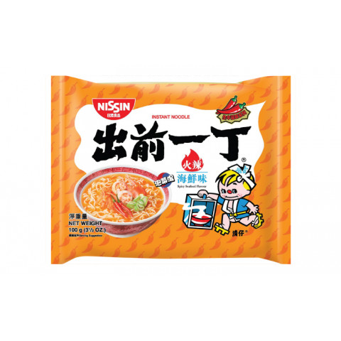 日清　即席麺　出前一丁　辛味シーフード　１００ｇ × ９袋