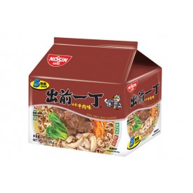 日清　即席麺　出前一丁　牛肉スープ　１００ｇ × ５袋