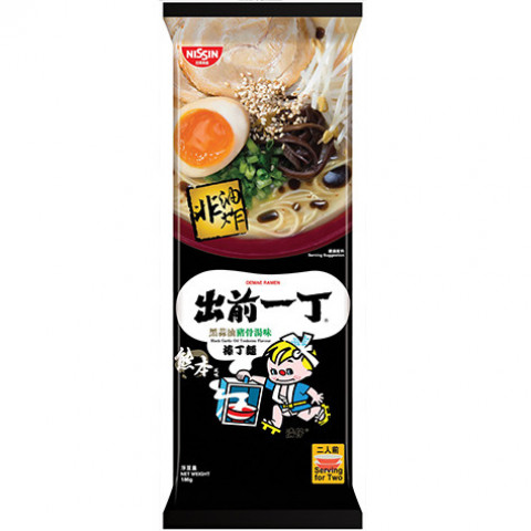 日清　棒丁麺　出前一丁　黒ニンニク豚骨スープ　１８６ｇ