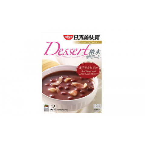 Nissin Retort Pouch Dessert Red Beans with Lotus Seeds 220g x 2 packs