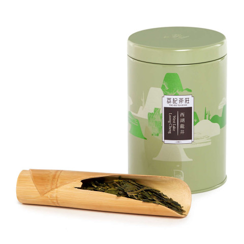 英記茶荘　缶入り茶葉　西湖龍井（ロンジン茶）　１５０ｇ