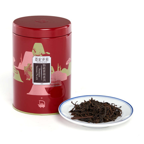 英記茶荘　缶入り茶葉　極上雲南プーアル　１５０ｇ