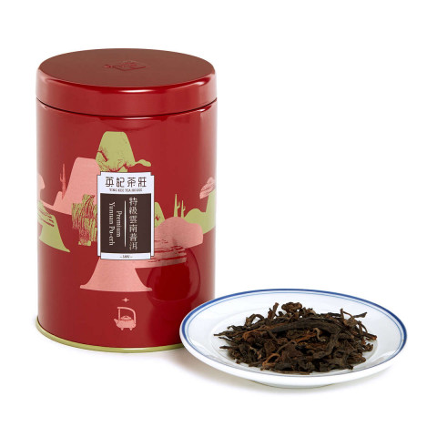 英記茶荘　缶入り茶葉　上等雲南プーアル　１５０ｇ