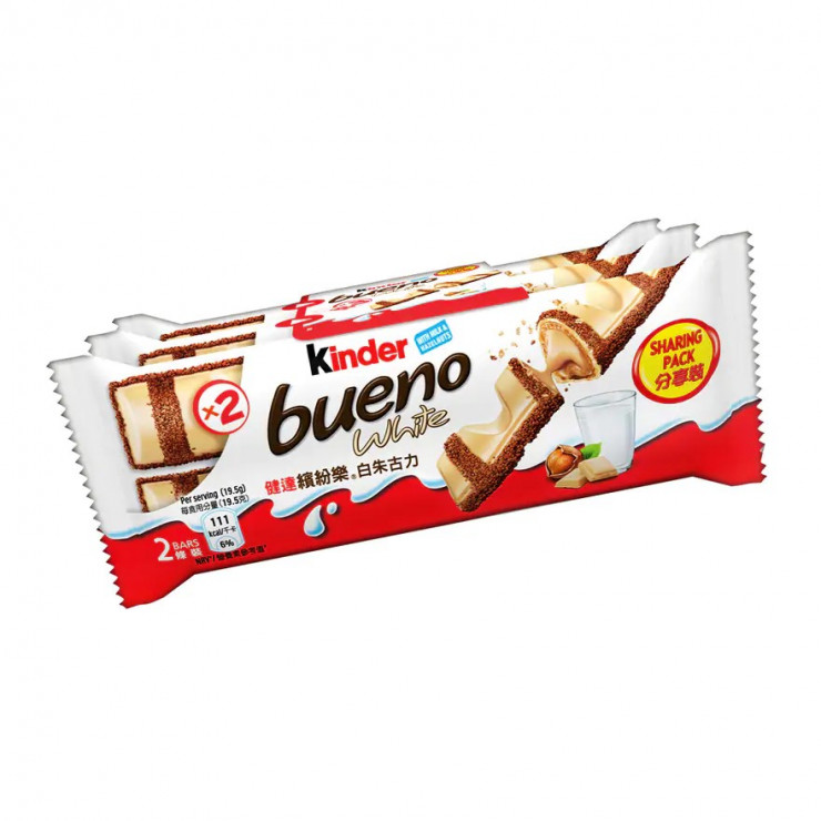 Kinder Bueno White Chocolate Bar 39g x 3 packs