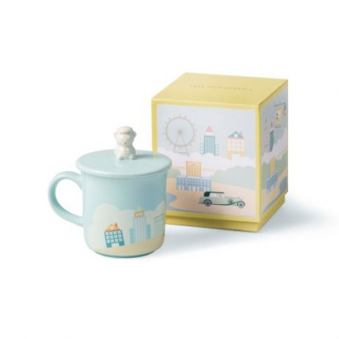 The Peninsula Hong Kong Travelling Page Bear Mug Blue