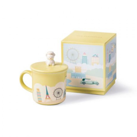 The Peninsula Hong Kong Travelling Page Bear Mug Yellow