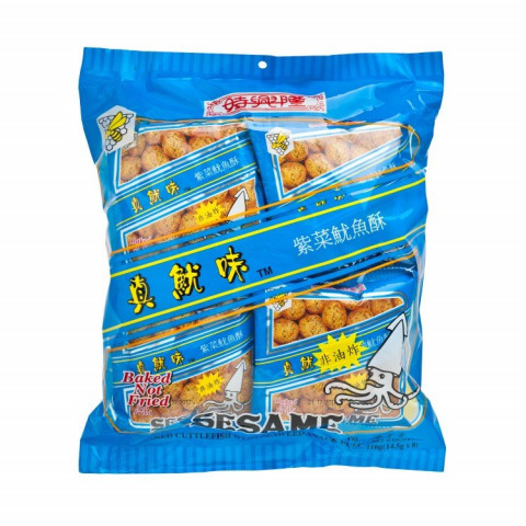Sze Hing Loong Sesame Cuttlefish with Seaweed Snack Puff 8 packs