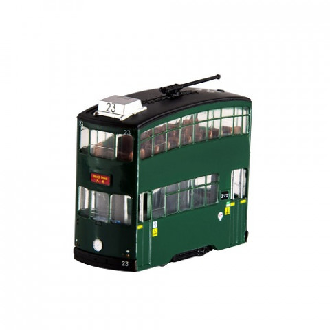 HK Tramways Plastic Toy Green Tram with pull-back function