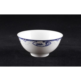 Blue & White China Scenery Curve Edge Bowl 4 inches