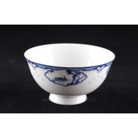 Blue & White China Scenery Curve Edge Bowl 5 inches