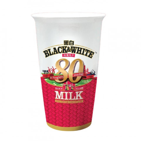 黑白淡奶 80周年 港式奶茶凍飲杯