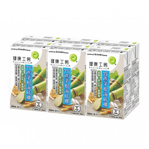 Healthworks Sugarcane, Rhizoma Imperatae and Sea Coconut Drink 250ml x 6 packs