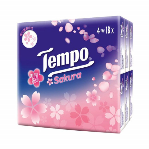 ＴＥＭＰＯ（テンポ）　ポケットティッシュ　桜の香り　１８個