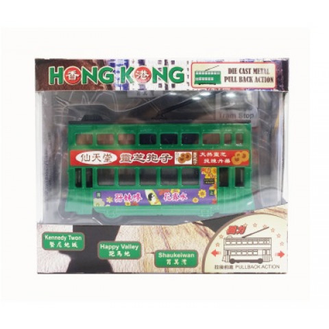 新興玩具　香港トラム（緑）　１３ｃｍ × １１ｃｍ