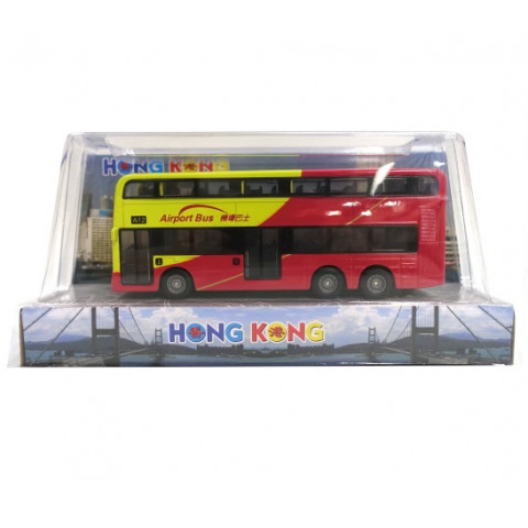 新興玩具 香港雙層巴士 紅黃香港機場巴士 20.5厘米 x 9.5厘米 x 5.5厘米