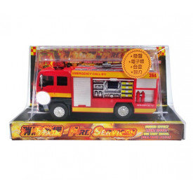 新興玩具　消防車　光る＆音声真似　１７．７ｃｍ × ８．８ｃｍ × １５．２ｃｍ