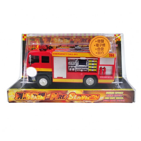 Sun Hing Toys Fire Truck with Sound & Bright Flashing Light 17.7cm x 8.8cm x 15.2cm