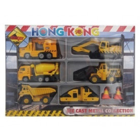 Sun Hing Toys Engineering Vehicles Toy Set 6 Cars