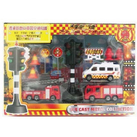 新興玩具　消防車と救急車セット