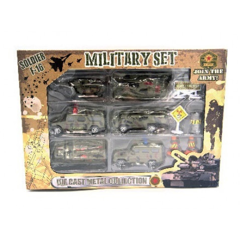 Sun Hing Toys Military Car Toy Set 6 Cars