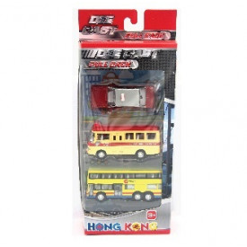 Sun Hing Toys Hong Kong Island Public Vehicle with pull-back function 3 Cars