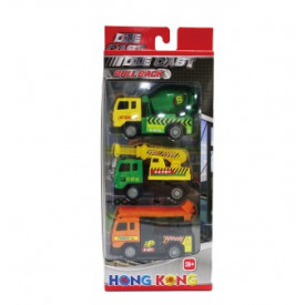 Sun Hing Toys Engineering Vehicles with pull-back function 3 Cars