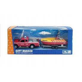 新興玩具　牽引自動車と消防艇
