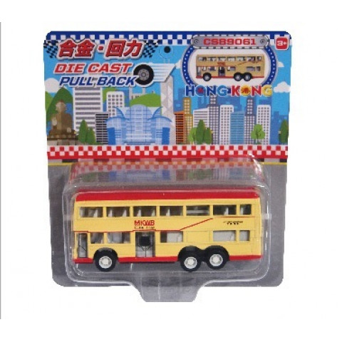 新興玩具　香港の２階建バス（ベージュ）　ミニ版
