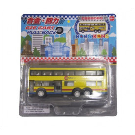 Sun Hing Toys Hong Kong Double Decker Bus Yellow Color Mini Version