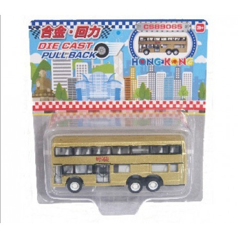 新興玩具　香港の２階建バス（ゴールド）　ミニ版