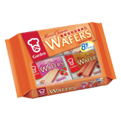 Garden Mini Cream Wafers Assorted Pack 34g x 8 packs