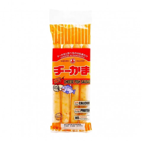 Maruzen Brand Cheese Spicy Fish Meat Sausage 30g x 4 pieces