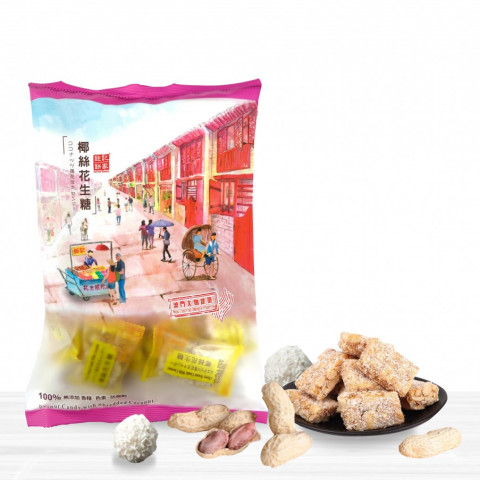 Koi Kei Bakery Chewy Peanut Candy with Shredded Coconut 400g