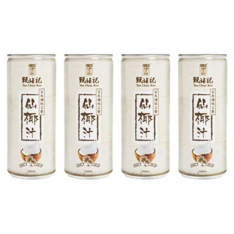 Yan Chim Kee Juicy Coco 240ml x 4 cans