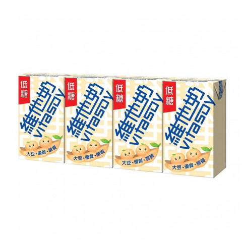 維他奶（ＶＩＴＡＳＯＹ）　豆乳　オリジナル　低糖　１２５ｍｌ × ４本