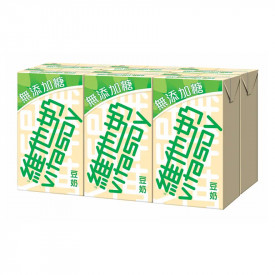 維他奶（ＶＩＴＡＳＯＹ）　豆乳　無糖　２５０ｍｌ × ６本