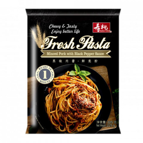 Sau Tao Fresh Pasta Minced Pork with Black Pepper Sauce 225g