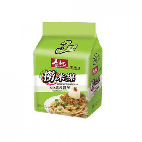 寿桃牌　乾麺（汁なし麺）　米線（ミーシェン、米麺）　ねぎ入りＸＯ醤味　２２５ｇ × ３袋