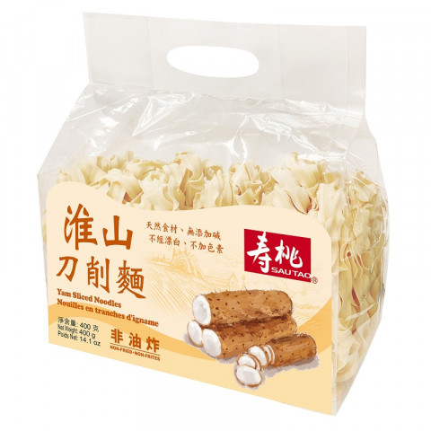 寿桃牌　刀削麺（平麺）　乾燥山芋入り　４００ｇ