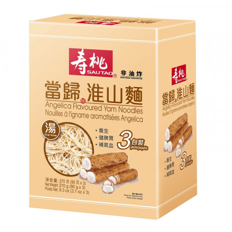 壽桃牌 淮山麵 當歸味 90克 x 3個