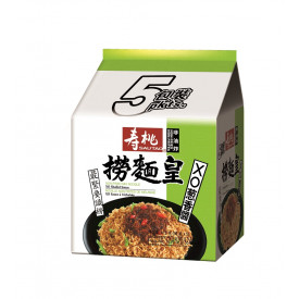 寿桃牌　乾麺（汁なし麺）　ノンフライ　ねぎ入りＸＯ醤味　９５ｇ × ５袋