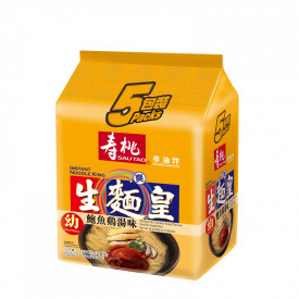 寿桃牌　どんぶり麺　細麺　アワビ鶏スープ　７０ｇ × ５袋