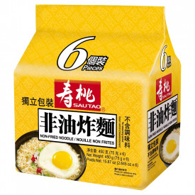 寿桃牌　即席麺　ノンフライ　７５ｇ × ６袋